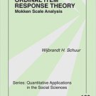 Ebook 978-1412988049 Ordinal Item Response Theory: Mokken Scale Analysis: 169 (Quantitative Appli