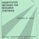 Ebook 978-0803927568 Meta-Analysis: Quantitative Methods for Research Synthesis (Quantitative App