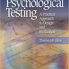 Ebook 978-1412905442 Psychological Testing: A Practical Approach to Design and Evaluation