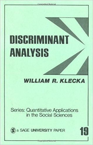 Ebook 978-0803914919 Discriminant Analysis (Quantitative Applications in the Social Sciences)