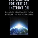 Ebook 978-1475825411 Preparation for Critical Instruction: How to Explain Subject Matter While Te