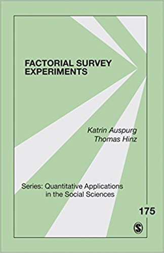 Ebook 978-1452274188 Factorial Survey Experiments (Quantitative Applications in the Social Scienc