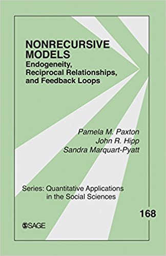 Ebook 978-1412974448 Nonrecursive Models: Endogeneity, Reciprocal Relationships, and Feedback Loo