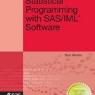 Ebook 978-1607646631 Statistical Programming with SAS/IML Software
