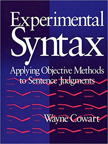 Ebook 978-0761900429 Experimental Syntax: Applying Objective Methods to Sentence Judgments