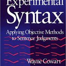 Ebook 978-0761900429 Experimental Syntax: Applying Objective Methods to Sentence Judgments