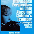 Ebook 978-0803956285 International Perspectives on Child Abuse and Children's Testimony: Psycholo