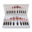 10Pcs Professional Oval Cream Makeup Brush Set Foundation Kabuki Toothbrush US