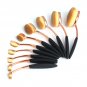 10Pcs Professional Oval Cream Makeup Brush Set Foundation Kabuki Toothbrush US
