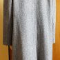 Herringbone women long coat size large. double breast black collar. VTG.