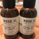 2 x 40 Ml  1.4 Oz Le Labo Rose 31 Perfuming Shower Gel Fairmont Travel