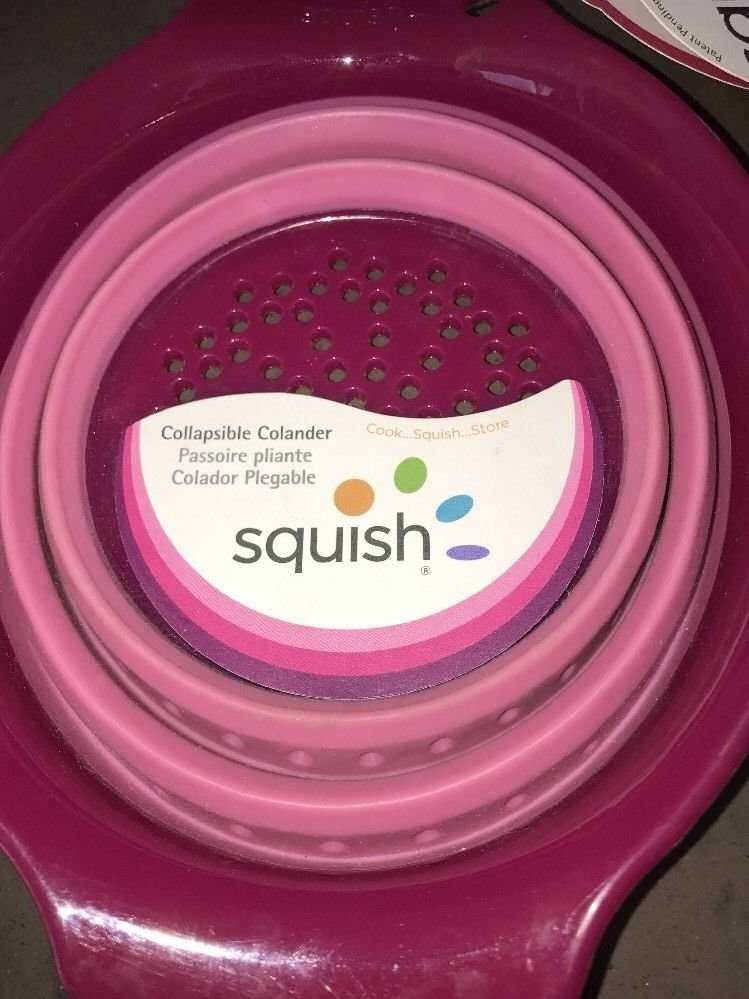 Squish 41053 Collapsible Colander, Berry