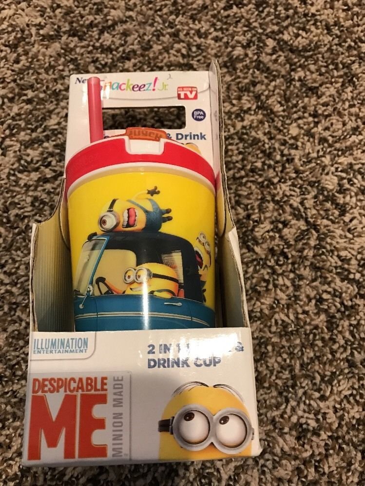 Snackeez! Jr. Despicable Me 2 in 1 Snack & Drink Cup New