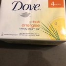4 Bars DOVE GO FRESH ENERGIZE GRAPEFRUIT AND LEMONGRASS 4.25 oz each