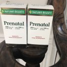 Lot Of 2 Nature's Bounty Prenatal 60 Softgels 800 McG Folic Acid Exp 8/17, 6/19