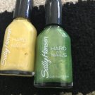 2 SALLY HANSEN HARD AS NAILS NAIL POLISH #610 Hard Lemonade, 630 Tough Luck