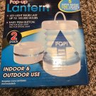 Pop-Up LED Light Party Emergency Camping Collapsible Hanging Tent 2 Lantern Set
