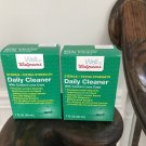 2 Walgreens Daily Cleaner with Contact Lens Case Sterile Extra Strength ex 2020