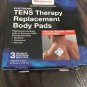 Electronic TENS Therapy Replacement Body Pads (3), 9/9/17, Ships Anywhere Today!