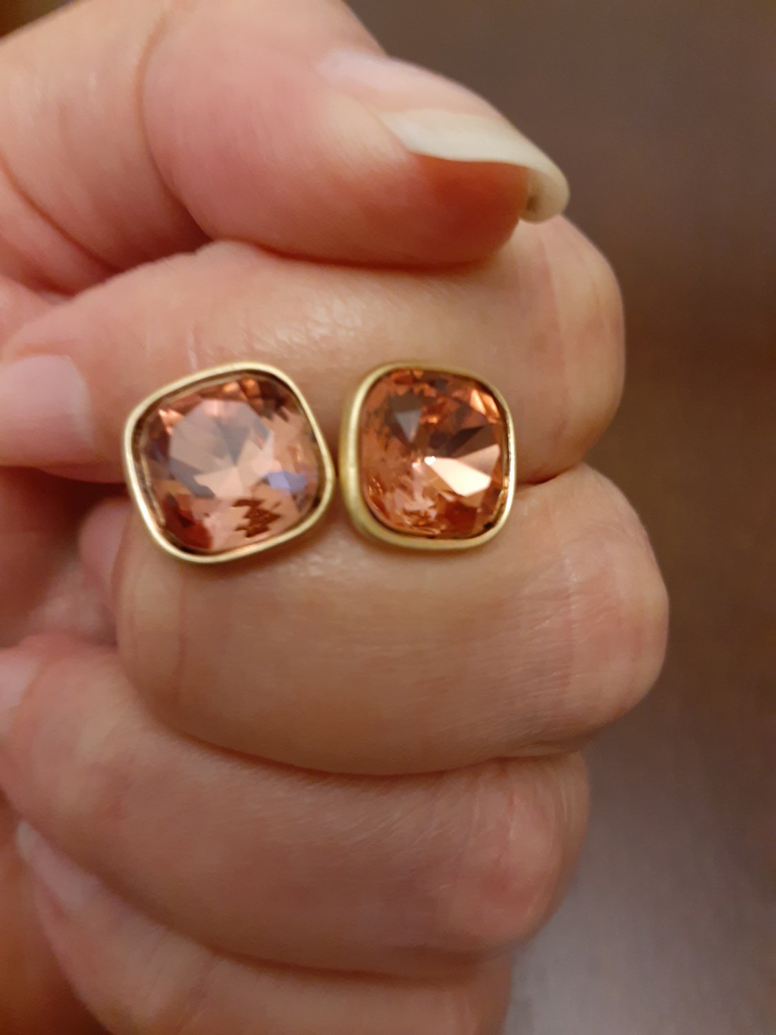 Swarovski Elements Blush Rose Earrings