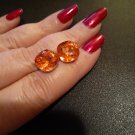 Swarovski Elements Padparadscha Sapphire Earrings