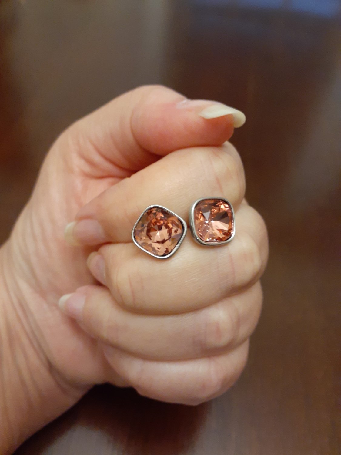 Swarovski Elements Blush Rose Earrings