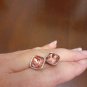 Swarovski Elements Blush Rose Earrings - Silver Frame