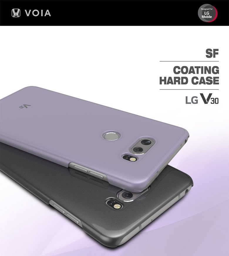 VOIA Premium SF Coating Hard Case for LG V30, V30 Plus - Black