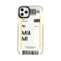 Airline Tickets TPU Case for iPhone 11 w/ Tempered Glass Combo