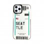 Airline Tickets TPU Case for iPhone 11 Pro w/ Tempered Glass Combo