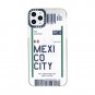 Airline Tickets TPU Case for iPhone 11 Pro Max w/ Tempered Glass Combo