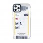 Airline Tickets TPU Case for iPhone 11 Pro Max w/ Tempered Glass Combo
