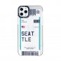 Airline Tickets TPU Case for iPhone 11 Pro Max w/ Tempered Glass Combo