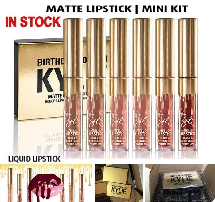 Gold lipgloss Cosmetics Lipstick Kit Birthday Limited Edition