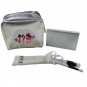 6pcs Holiday Kit Lipsticks +Sliver Makeup Bag +5pcs Brushes