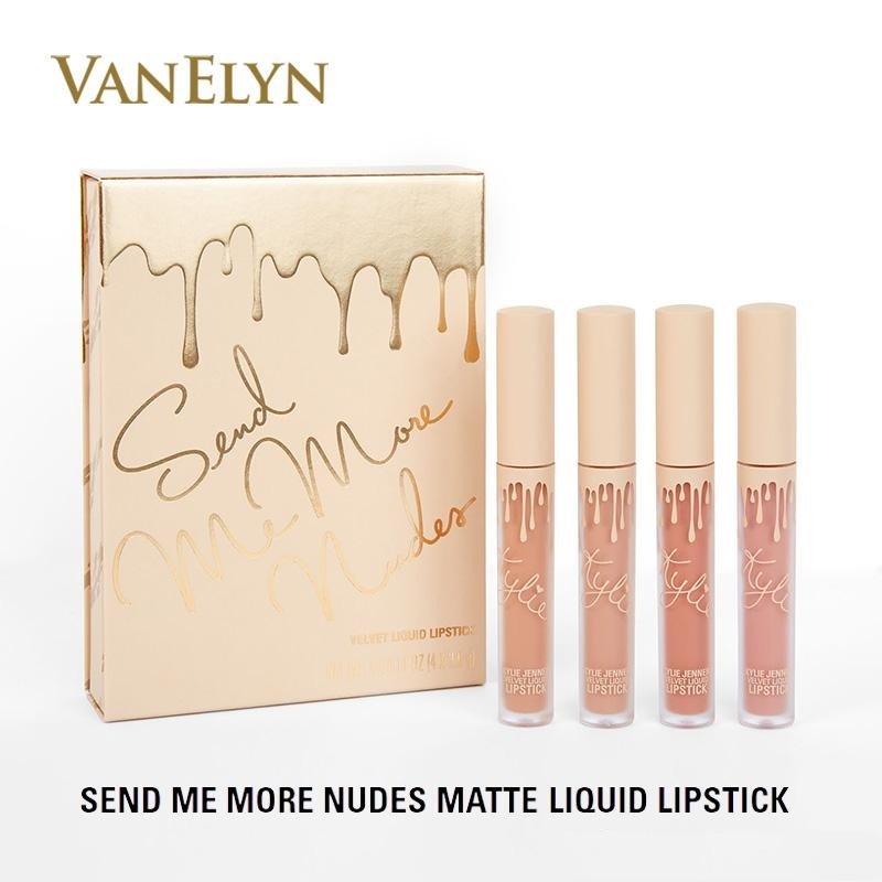 Cosmetics Send Me More Nude 4pcs/Set Matte Liquid Lipstick