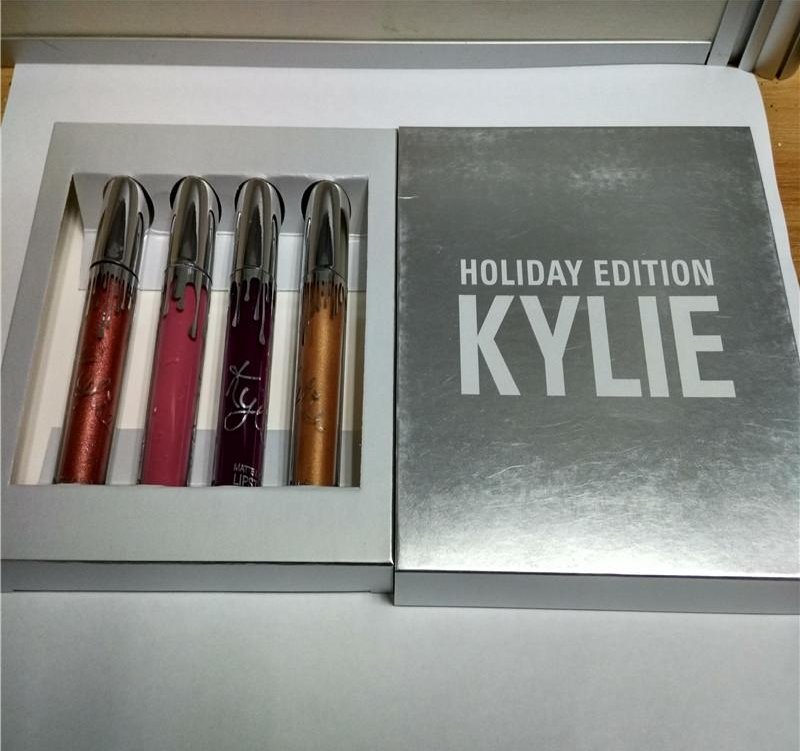 4pcs Matte Liquid lipgloss Holiday Edition Christmas Gift