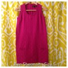 BEN SHERMAN Cotton Fuchsia Sleeveless Dress - Sz S