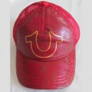 NWOT AUTHENTIC True Religion Red Leather Cap