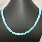 Peruvian Opal Smooth Rondelle Beaded Necklace 6mm to 8mm of 130 cts