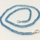Blue Topaz Faceted Rondelle beaded necklace