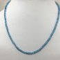 Blue Topaz Faceted Rondelle beaded necklace