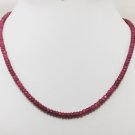 Ruby Faceted Rondelle Semiprecious Stone Beads