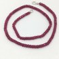 Ruby Faceted Rondelle Semiprecious Stone Beads