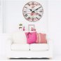 Rose Vintage Round Wood Wall Clock Office Home Living Room Decor