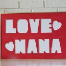 Love Nana Hearts Photo Collage Picture Frame Family Photographs Keepsake