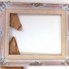 White Wash Picture Frame 11 x 14 Rope Fancy Corners LInnen liner New