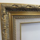 16 x 20 Gold Leaf Wood & Linen Liner Well Made in USA Picture Frame New