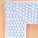 9 x 12 Picture Frame Wood Wicker Pattern White finish