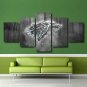 House Stark Jon Snow Flag Banner Framed Canvas Wall Art Ready to Hang Painting